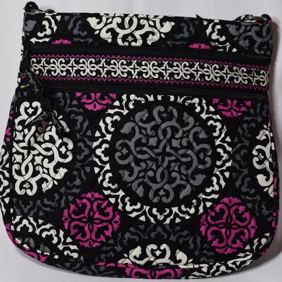 Vera Bradley Handbags - Vera Bradley Magenta Triple Zip Hipster Bag NWT